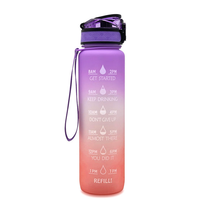 Colverro™ 32 oz Motivational Water Bottle with Time Markers and Fruit Infuser