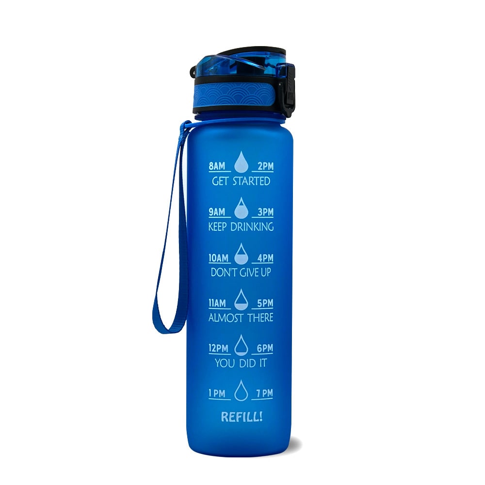 Colverro™ 32 oz Motivational Water Bottle with Time Markers and Fruit Infuser