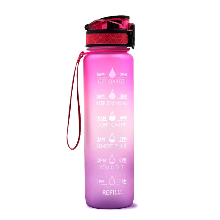 Colverro™ 32 oz Motivational Water Bottle with Time Markers and Fruit Infuser