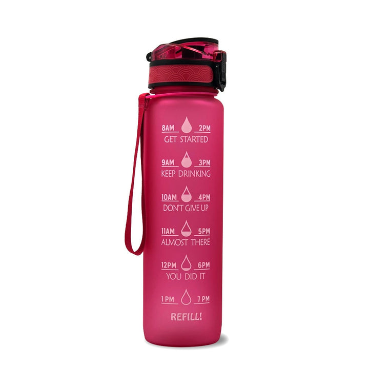 Colverro™ 32 oz Motivational Water Bottle with Time Markers and Fruit Infuser