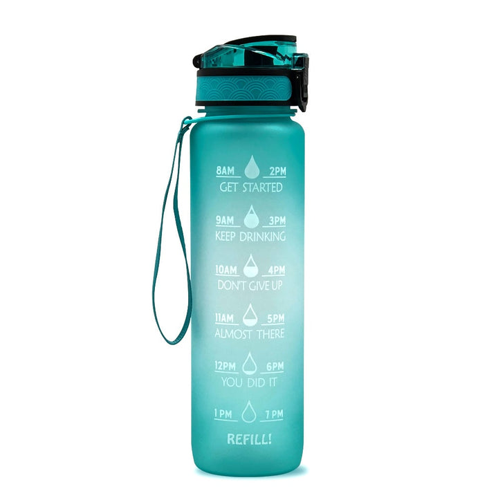 Colverro™ 32 oz Motivational Water Bottle with Time Markers and Fruit Infuser