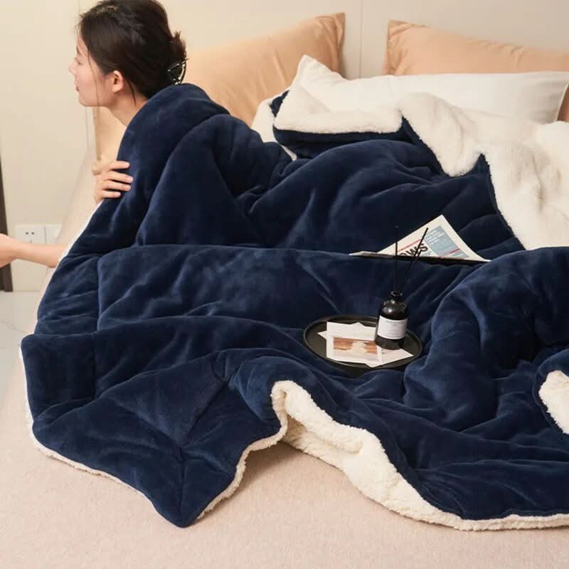 Colverro™ Reversible Sherpa Blanket with Ultra-Soft Fleece Side