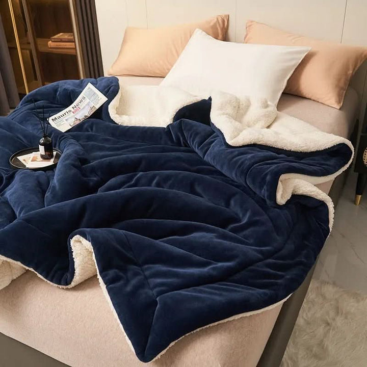 Colverro™ Reversible Sherpa Blanket with Ultra-Soft Fleece Side