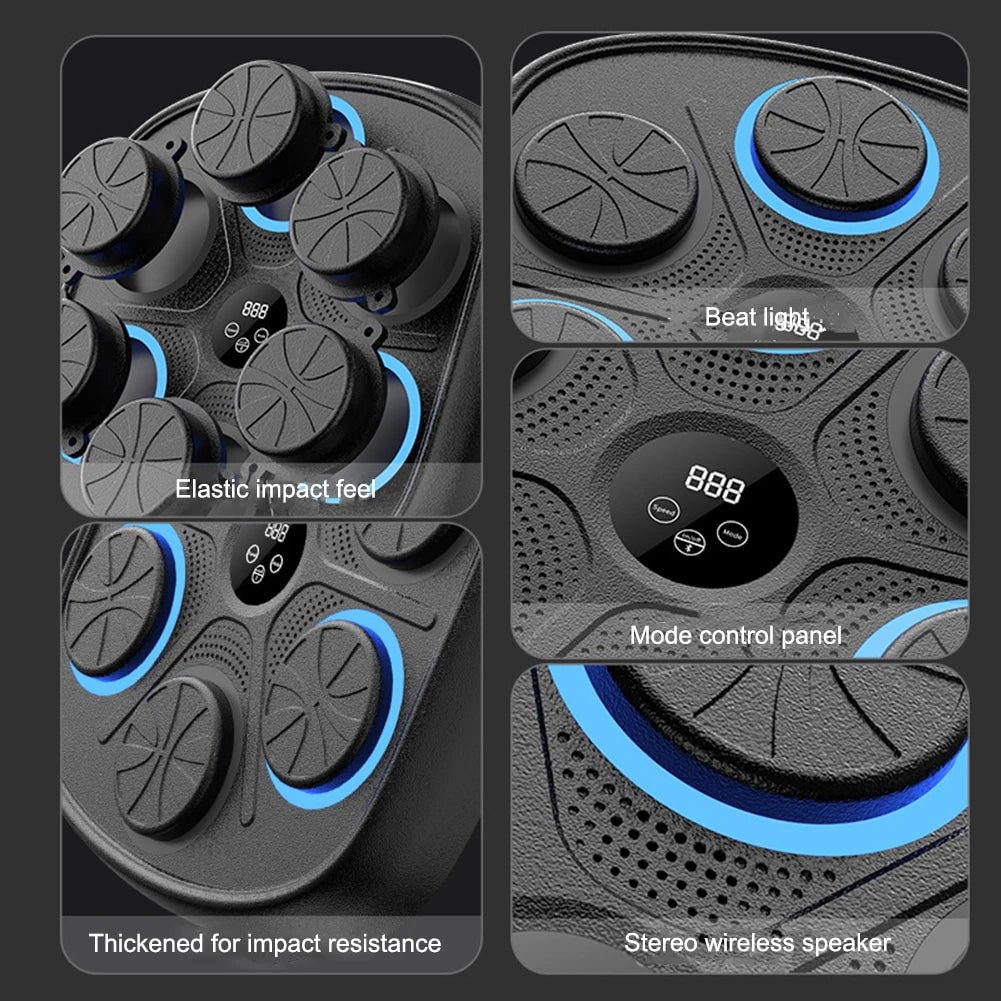 Colverro™ Wall-Mounted Music Boxing Machine with 6 LED Pads