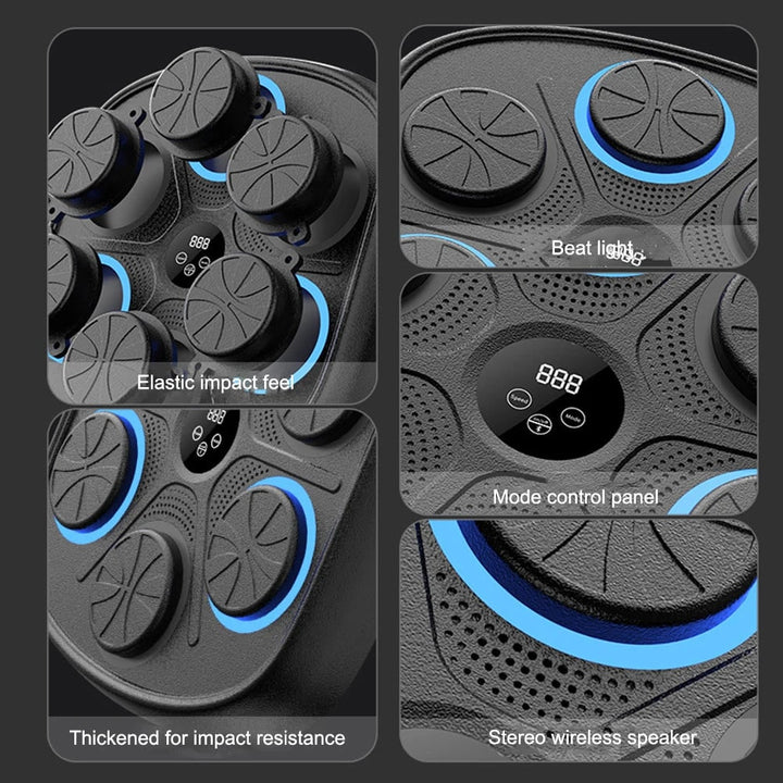 Colverro™ Wall-Mounted Music Boxing Machine with 6 LED Pads