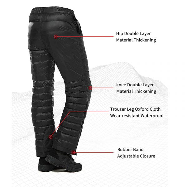 Colverro™ Goose Down Thermal Pants with Full-Length Side Zippers