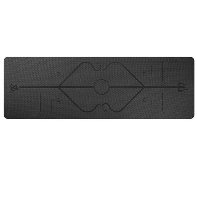 Colverro™ Non-Slip 6mm TPE Yoga Mat with Body Alignment Lines