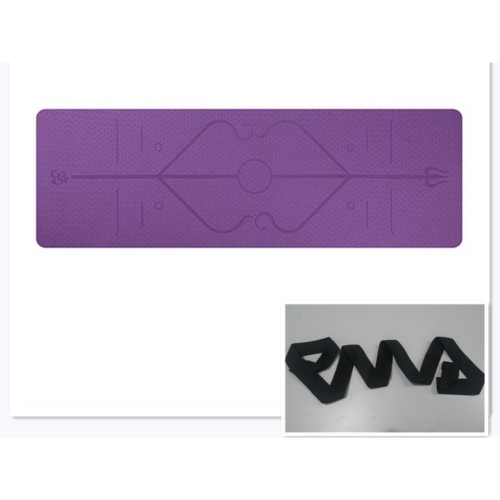 Colverro™ Non-Slip 6mm TPE Yoga Mat with Body Alignment Lines