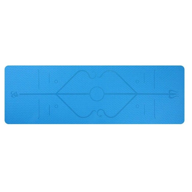 Colverro™ Non-Slip 6mm TPE Yoga Mat with Body Alignment Lines