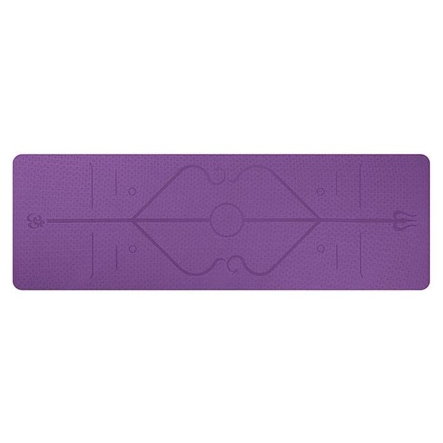 Colverro™ Non-Slip 6mm TPE Yoga Mat with Body Alignment Lines