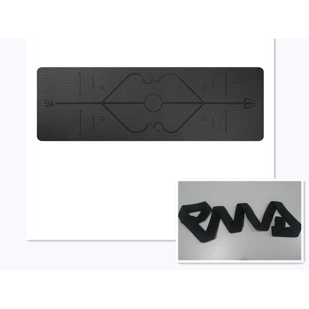Colverro™ Non-Slip 6mm TPE Yoga Mat with Body Alignment Lines