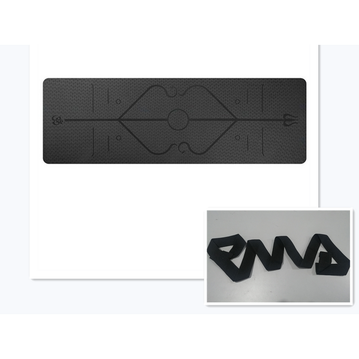 Colverro™ Non-Slip 6mm TPE Yoga Mat with Body Alignment Lines