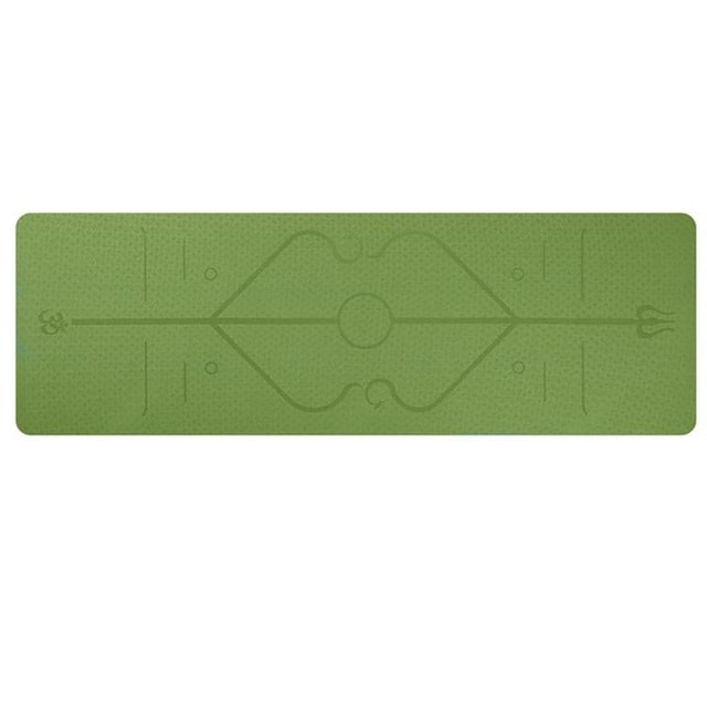 Colverro™ Non-Slip 6mm TPE Yoga Mat with Body Alignment Lines