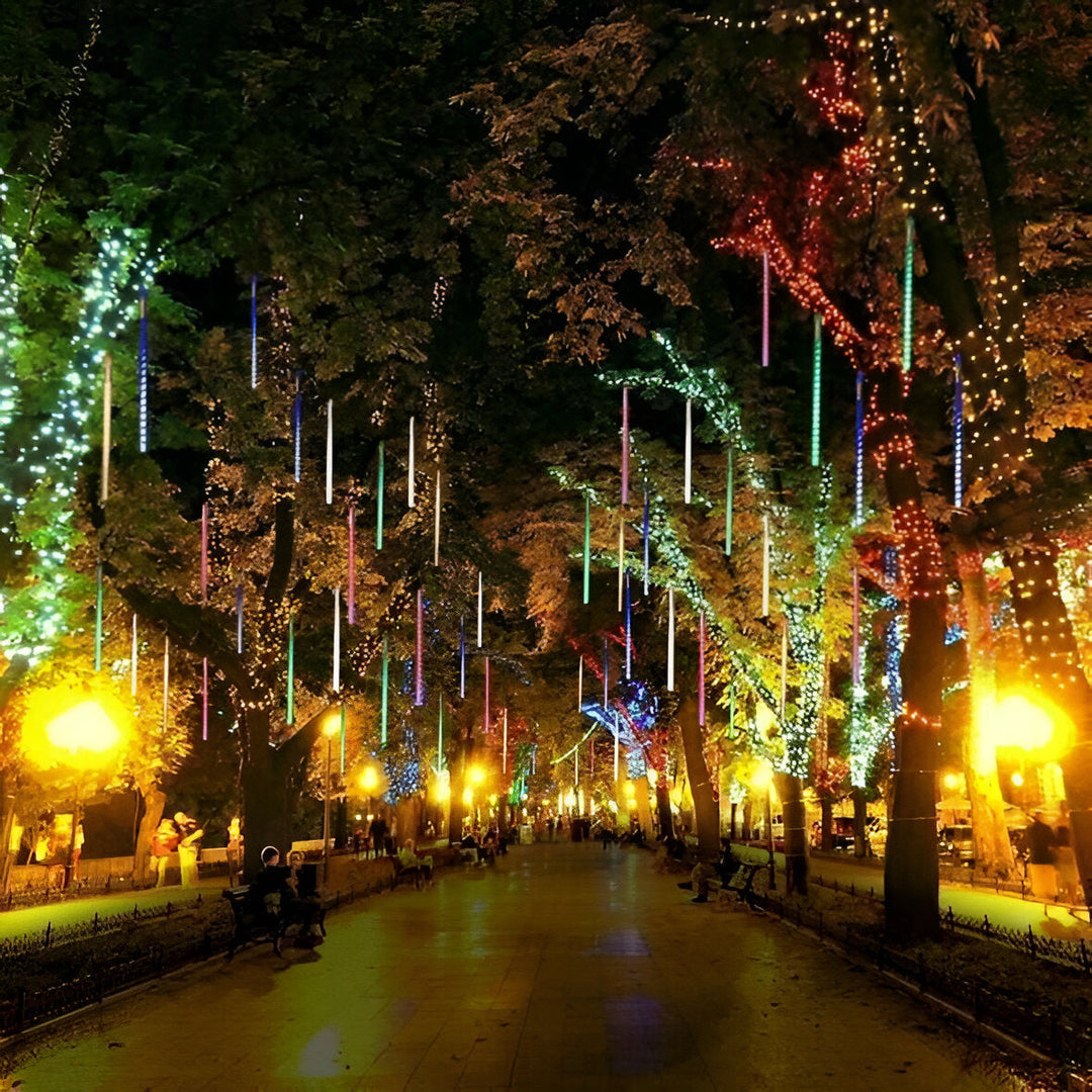 Colverro™ Snowfall LED Garland Lights with Meteor Shower Effect, Set of 8