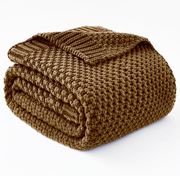 Colverro™ Chunky Knit Weighted Blanket in Breathable Cooling Microfiber