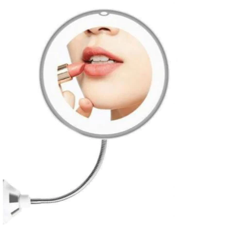Colverro™ 10x Magnifying Mirror with 14 LEDs and Flexible Gooseneck