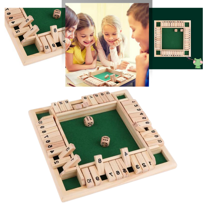 Colverro™ Wooden Dice Math Game for Kids and Adults – Shut the Tiles Fun
