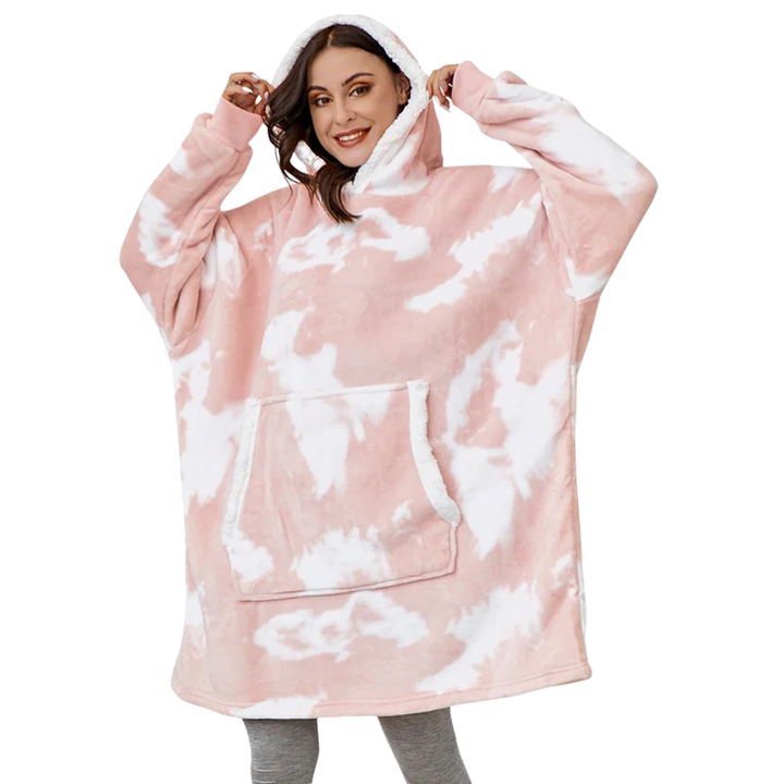 Colverro™ Giant Sherpa Blanket Hoodie with Big Two-Way Pocket