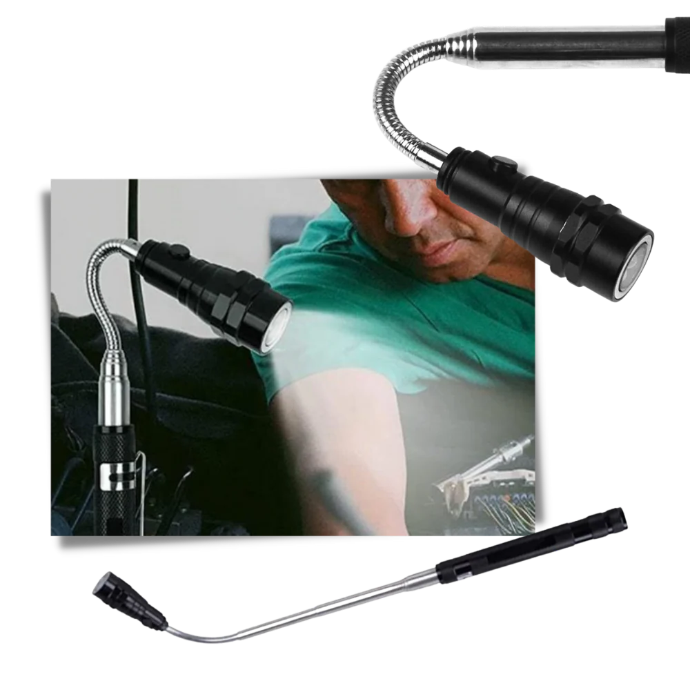 Colverro™ Telescoping Magnetic LED Flashlight with Flexible Gooseneck
