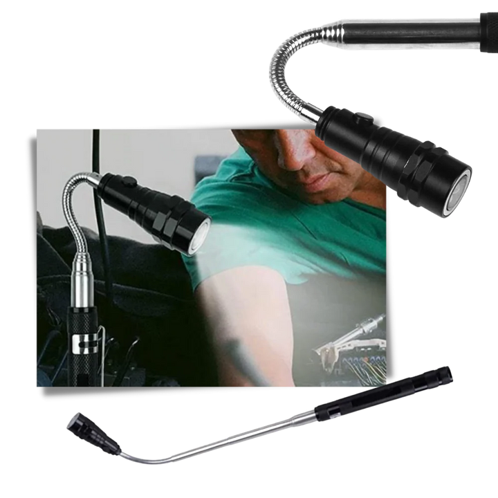 Colverro™ Telescoping Magnetic LED Flashlight with Flexible Gooseneck