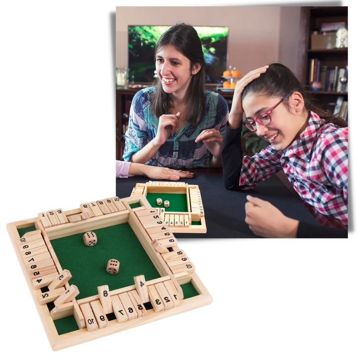 Colverro™ Wooden Dice Math Game for Kids and Adults – Shut the Tiles Fun