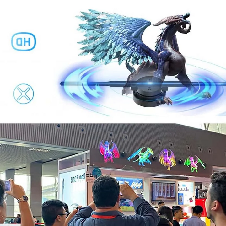 Colverro™ 3D Hologram LED Fan Display with Adjustable Brightness