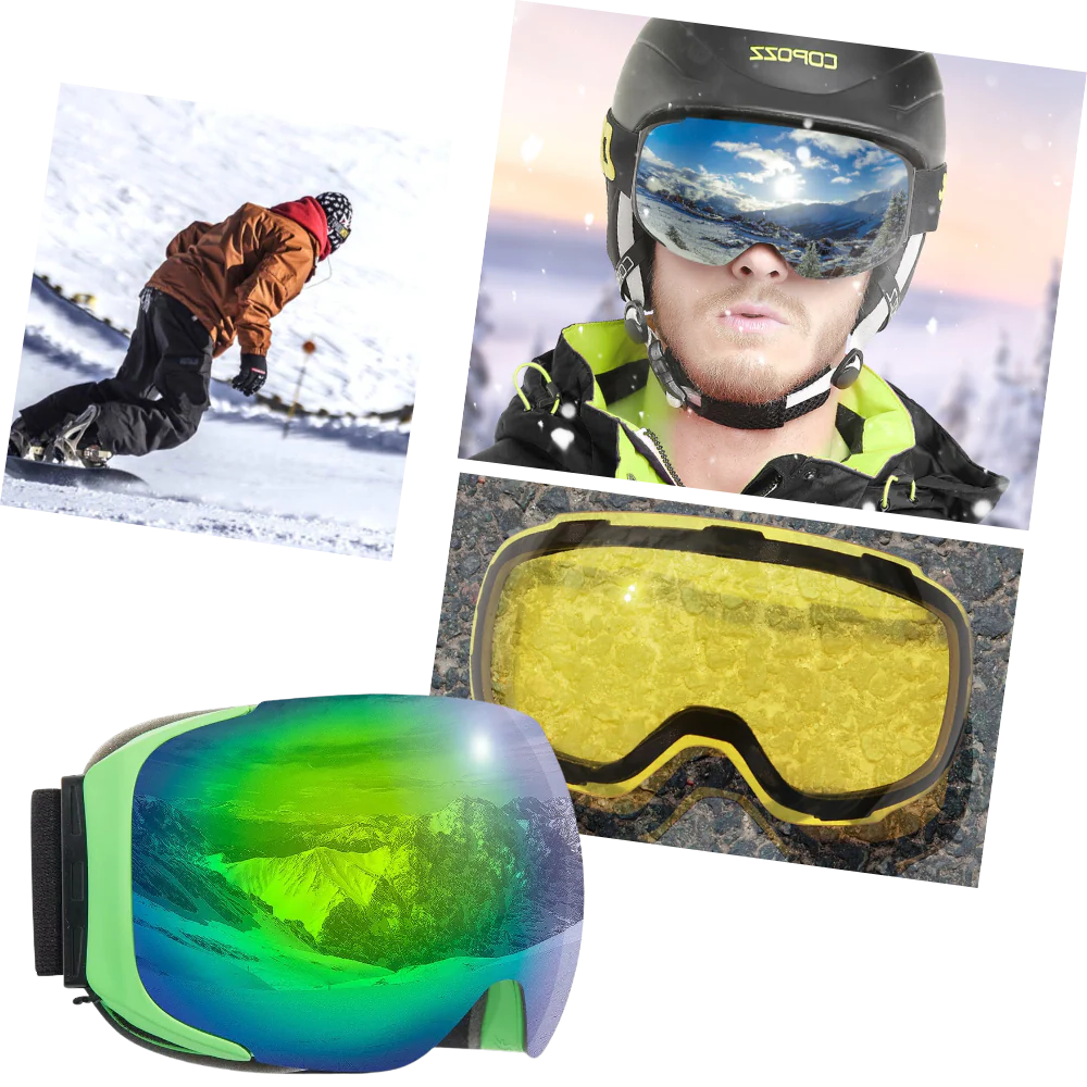 Colverro™ Magnetic Ski Goggles with Two Polarized Swap Lenses Set