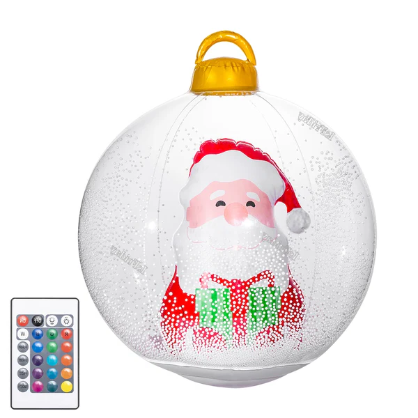 Colverro™ LED Light-Up Inflatable Outdoor Christmas Ball Yard Decoration