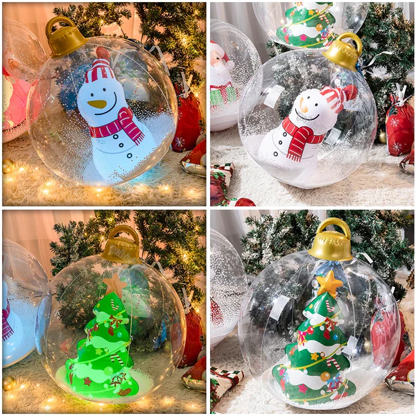Colverro™ LED Light-Up Inflatable Outdoor Christmas Ball Yard Decoration