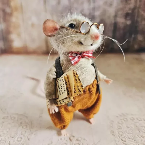 Colverro™ Needle Felted Mouse DIY Craft Kit for Holiday Decorating