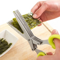 Colverro™ 5-Blade Herb Scissors in Stainless Steel with Cleaning Comb