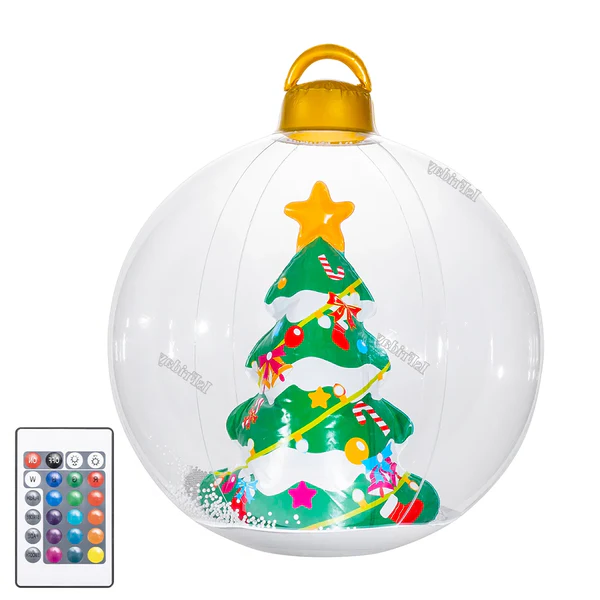 Colverro™ LED Light-Up Inflatable Outdoor Christmas Ball Yard Decoration