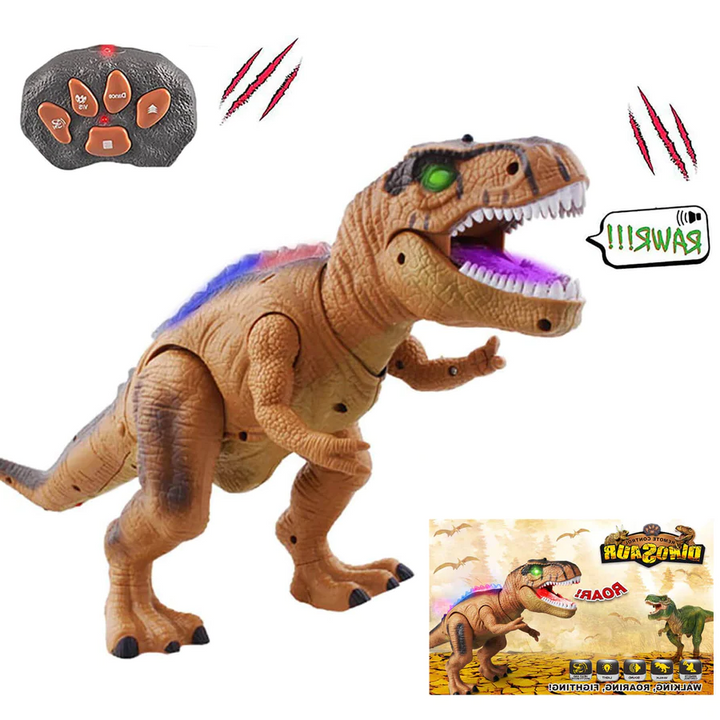 Colverro™ Remote Control T-Rex Dinosaur That Walks, Roars and Lights Up