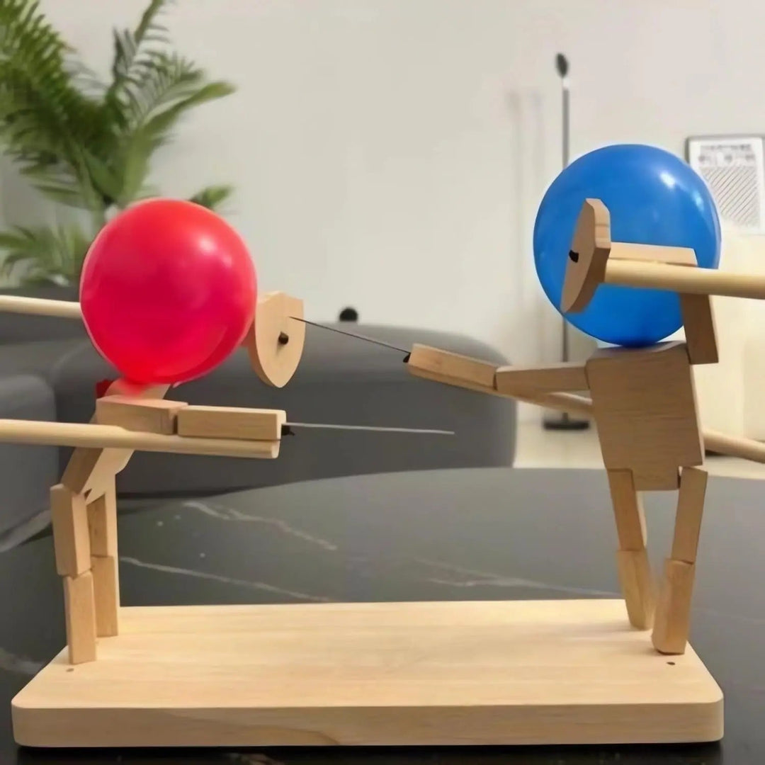 Colverro™ Wooden Balloon Pop Fencing Game for Two Players