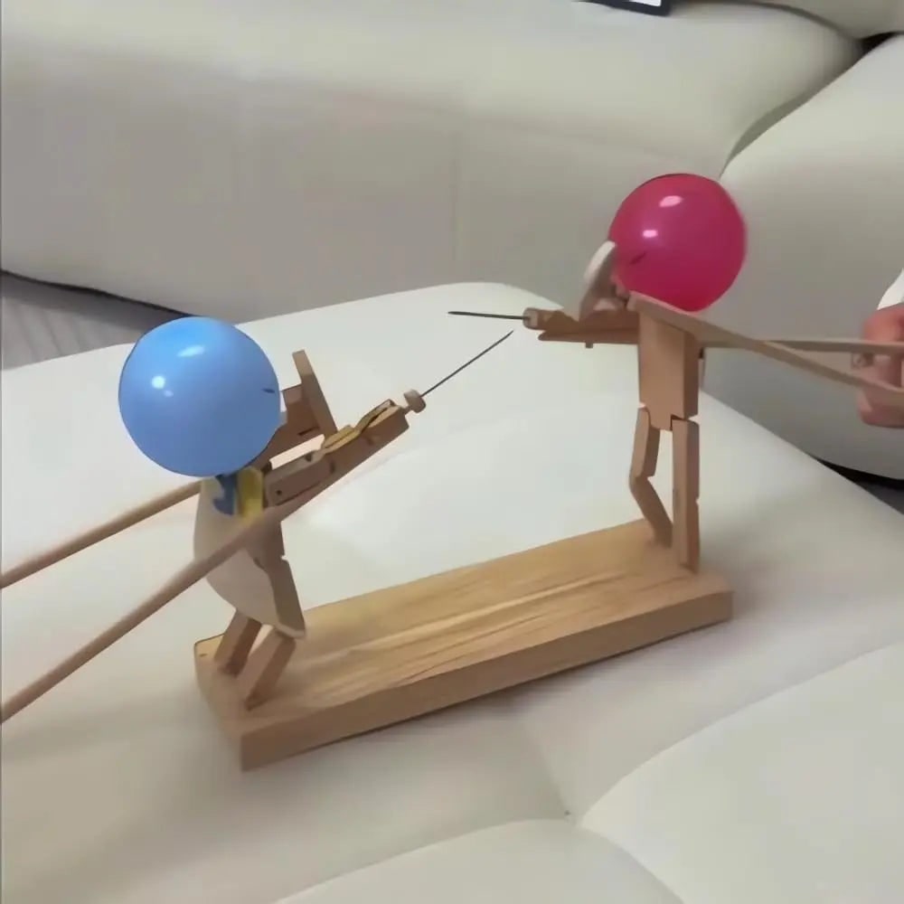 Colverro™ Wooden Balloon Pop Fencing Game for Two Players