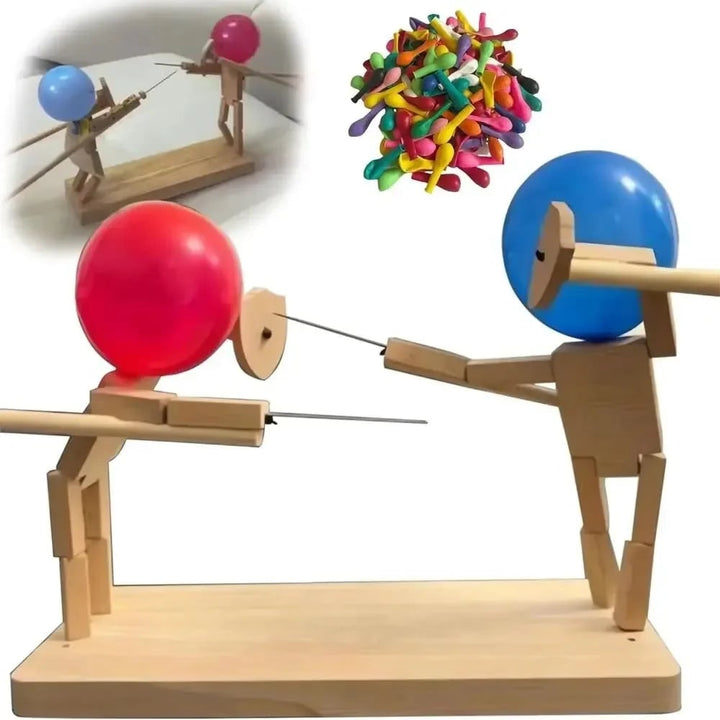 Colverro™ Wooden Balloon Pop Fencing Game for Two Players