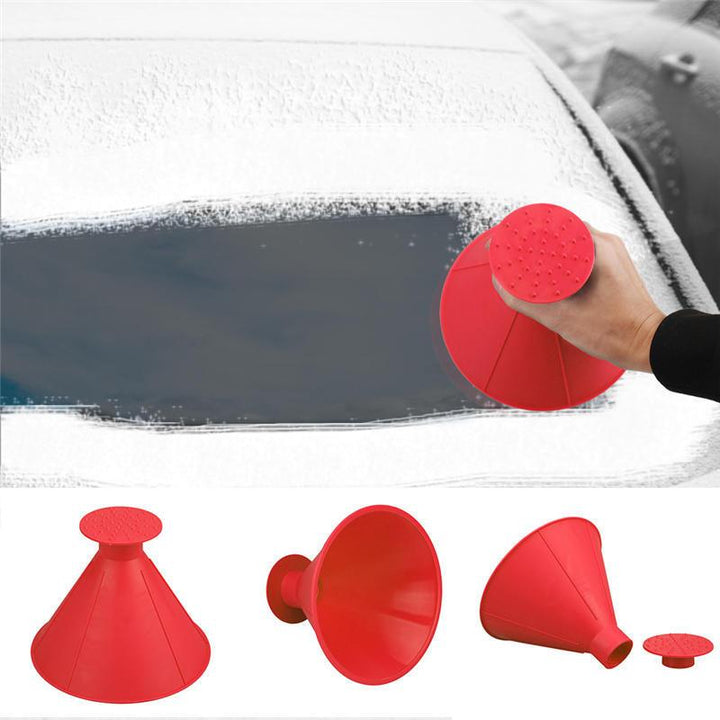 Colverro™ Cone-Shaped Windshield Ice Scraper for Quick Circular Clearing