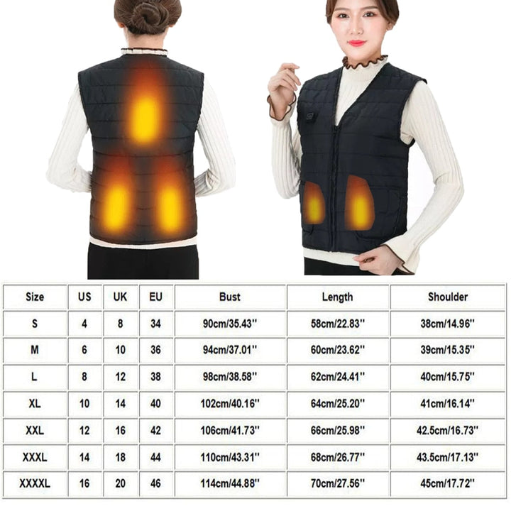 Colverro™ Heated Cotton Vest with 5 Heating Zones