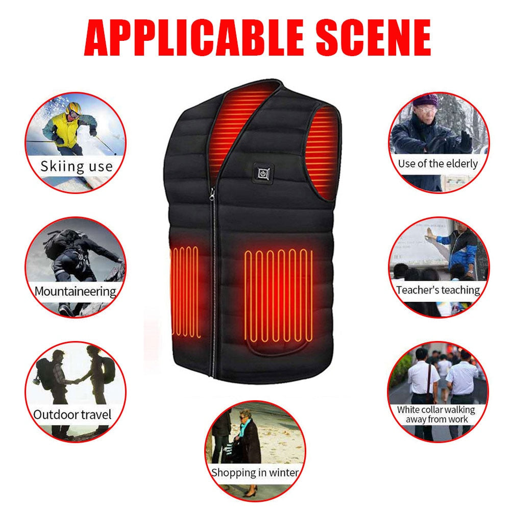 Colverro™ Heated Cotton Vest with 5 Heating Zones