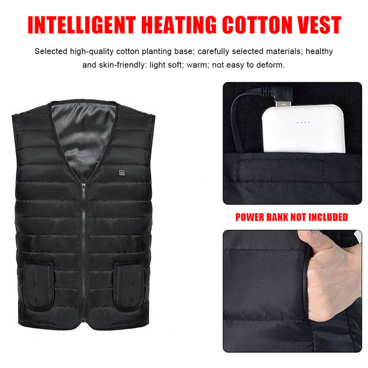 Colverro™ Heated Cotton Vest with 5 Heating Zones