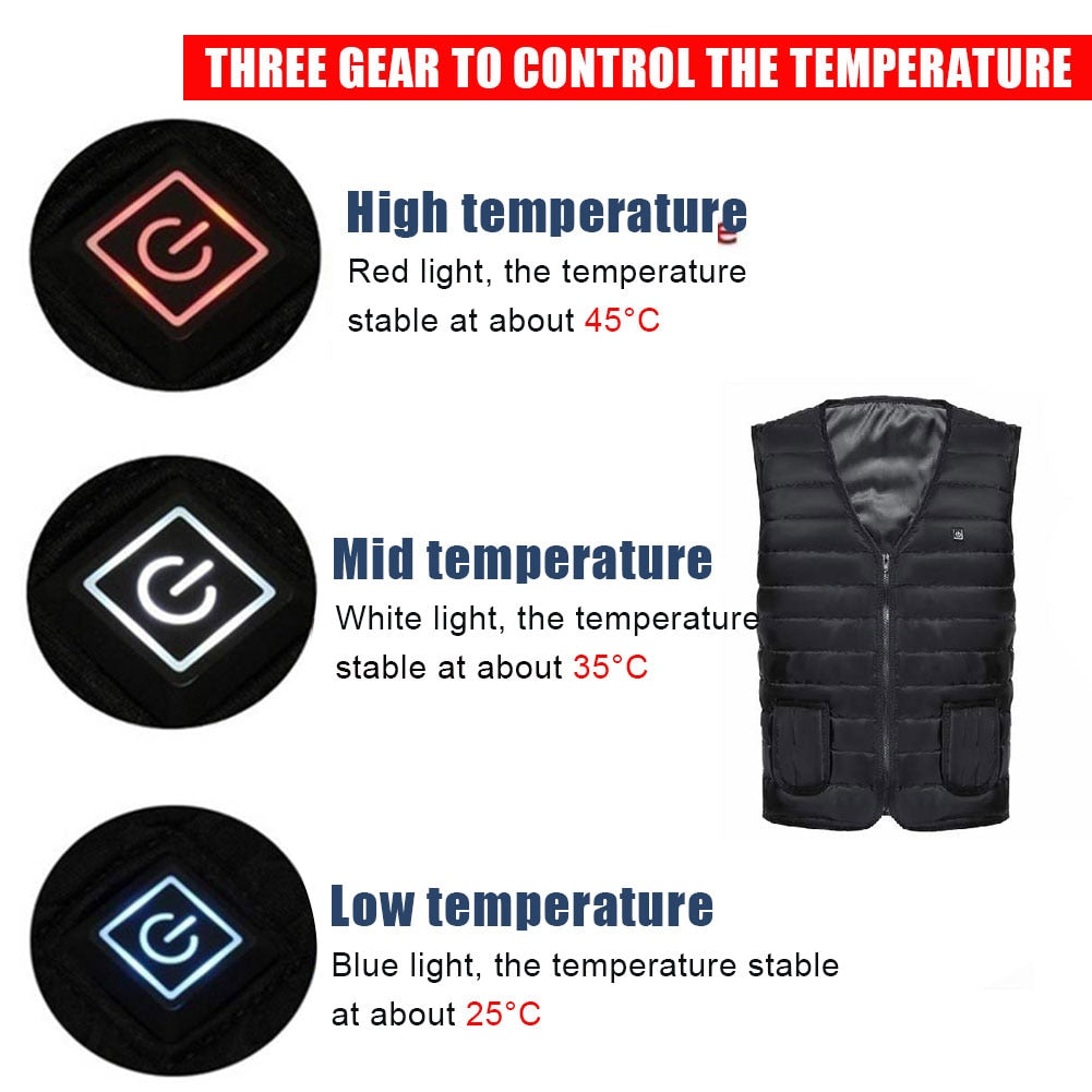 Colverro™ Heated Cotton Vest with 5 Heating Zones