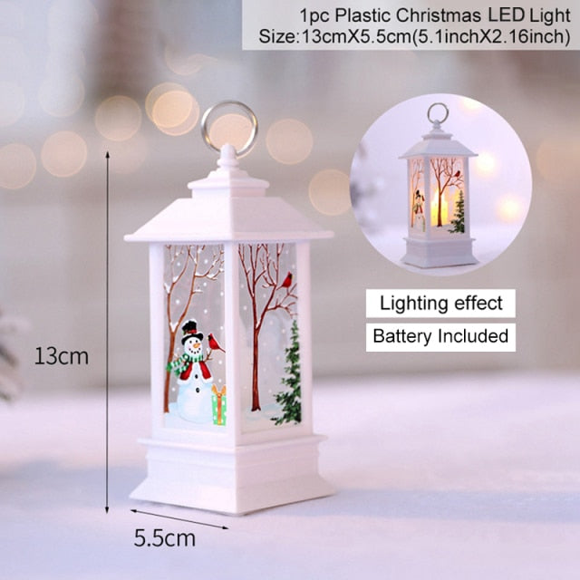 Colverro™ Mini Christmas Lantern with Snowy Pine Cones and Red Berries