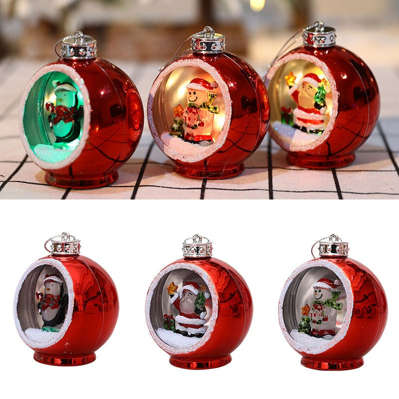 Colverro™ Light-Up Christmas Ornament Ball with 3D Figure Inside