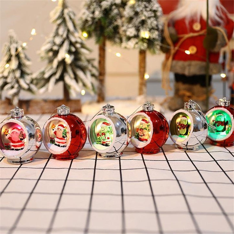 Colverro™ Light-Up Christmas Ornament Ball with 3D Figure Inside