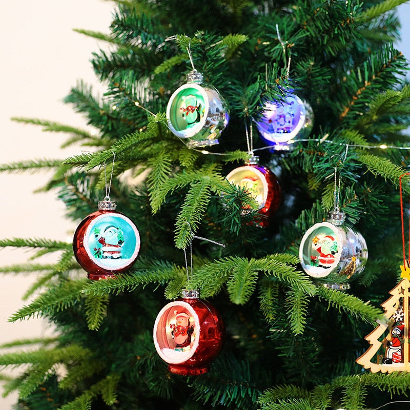 Colverro™ Light-Up Christmas Ornament Ball with 3D Figure Inside