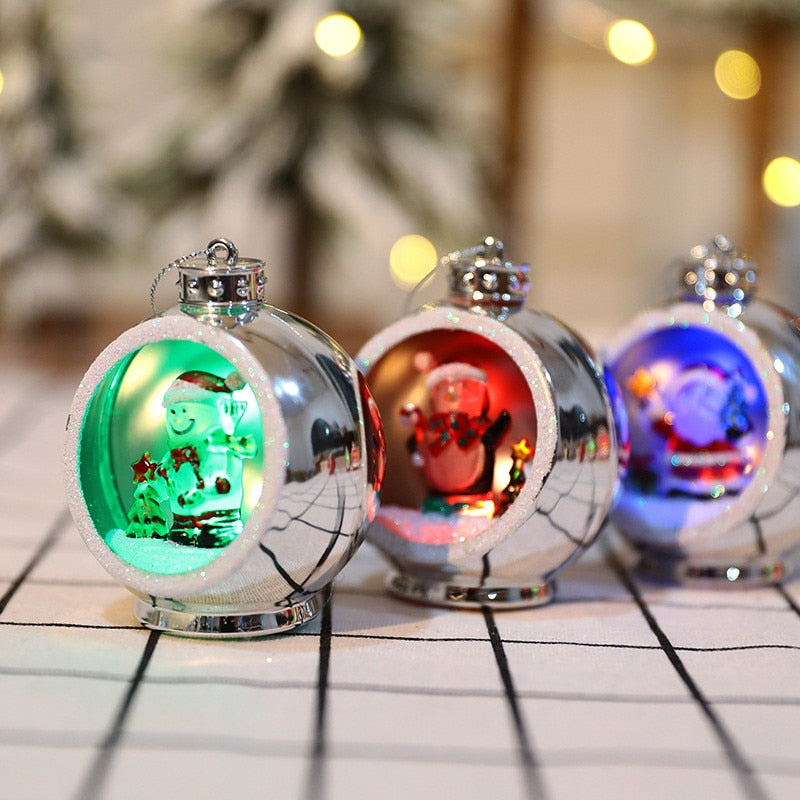 Colverro™ Light-Up Christmas Ornament Ball with 3D Figure Inside