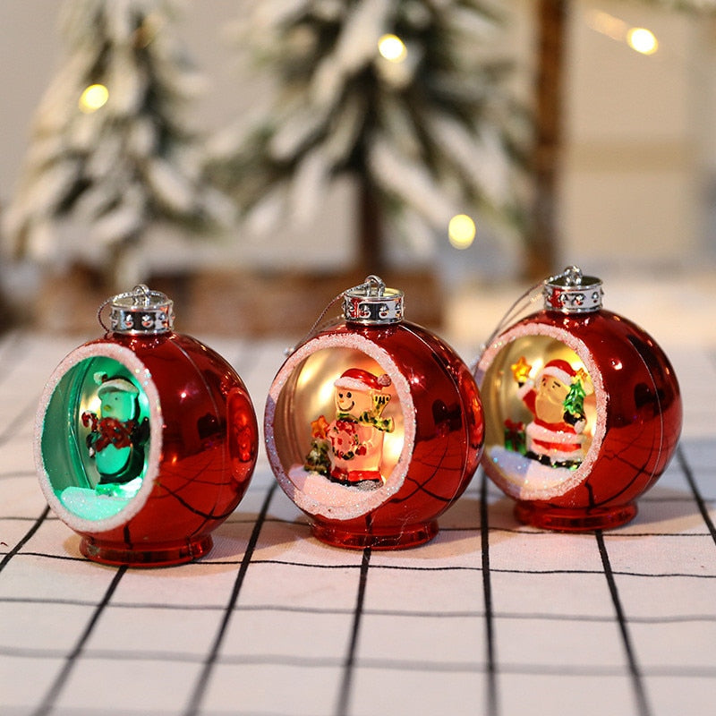 Colverro™ Light-Up Christmas Ornament Ball with 3D Figure Inside