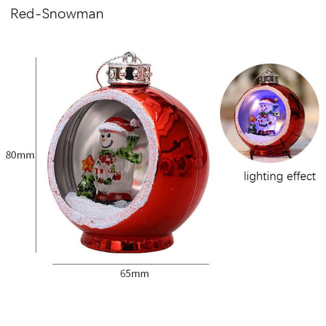 Colverro™ Light-Up Christmas Ornament Ball with 3D Figure Inside