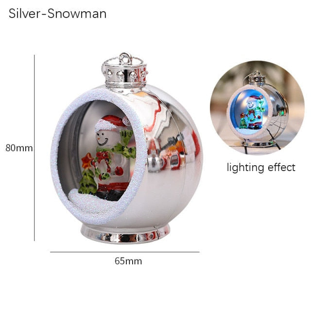 Colverro™ Light-Up Christmas Ornament Ball with 3D Figure Inside