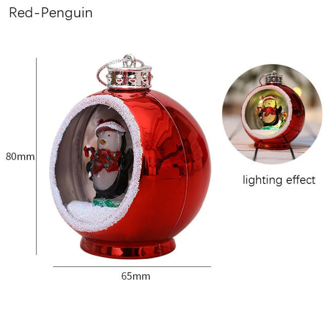 Colverro™ Light-Up Christmas Ornament Ball with 3D Figure Inside